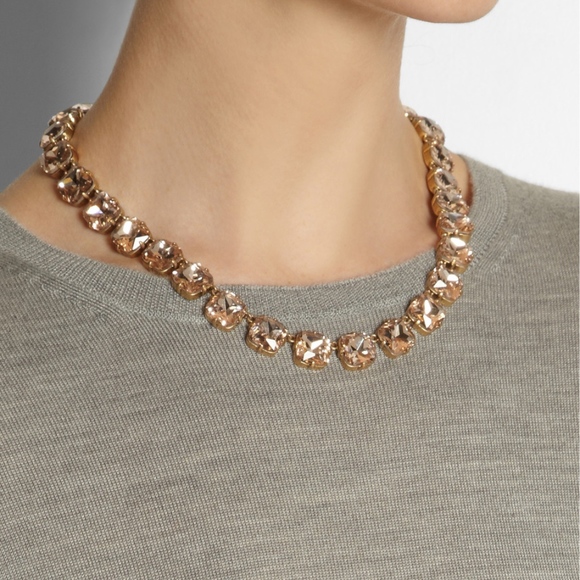 Jcrew Swarovski Crystal Dot Necklace 